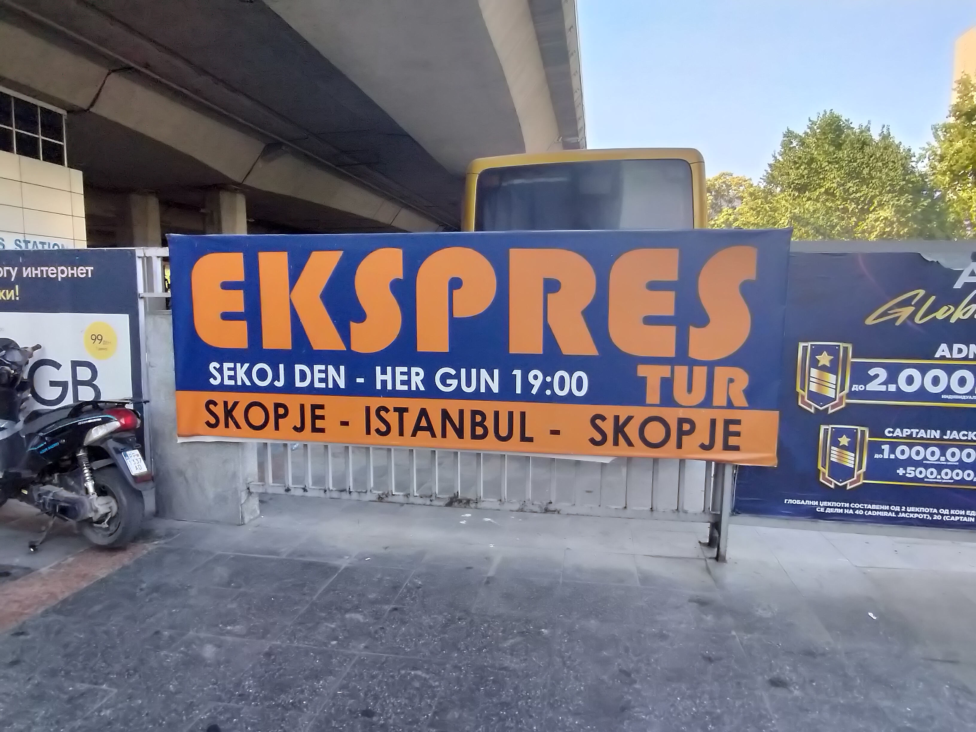 Expres Tur Adversiting in Skopje Central Bus Station