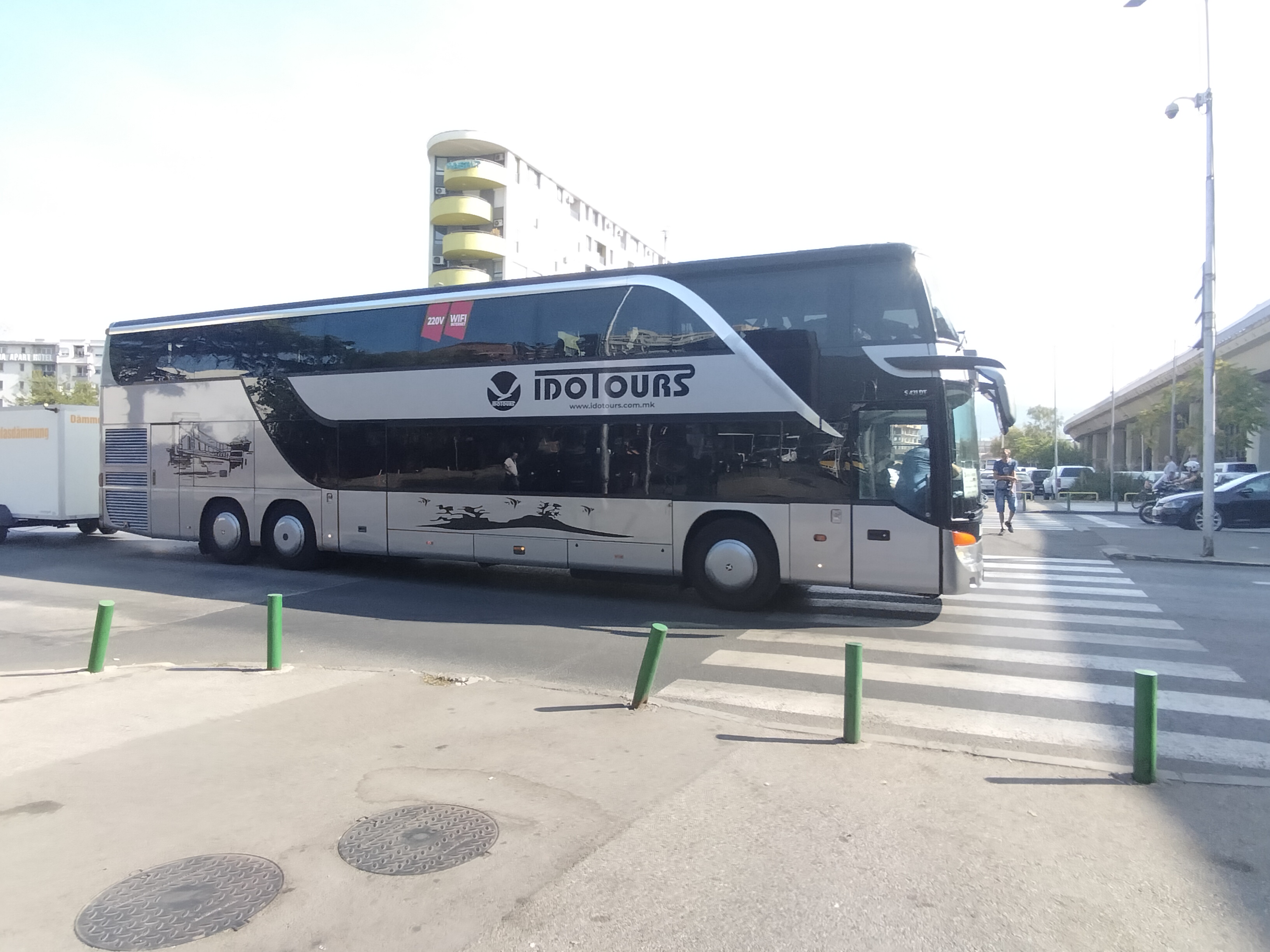 Silver Ido Tours Bus with Trailer