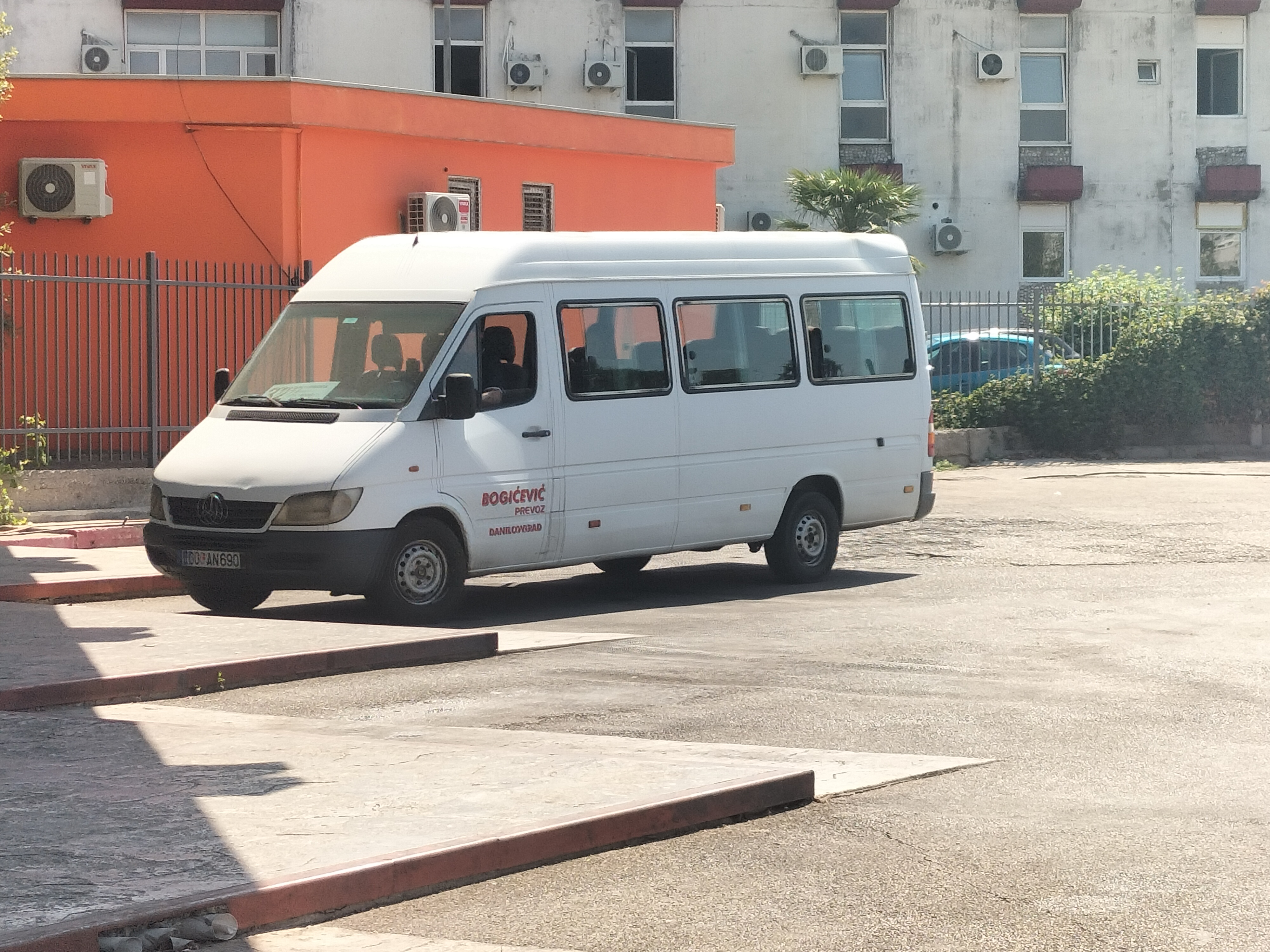 White Minibus by Bogićević prevoz Danilovgrad in Podgorica, Montenegro
