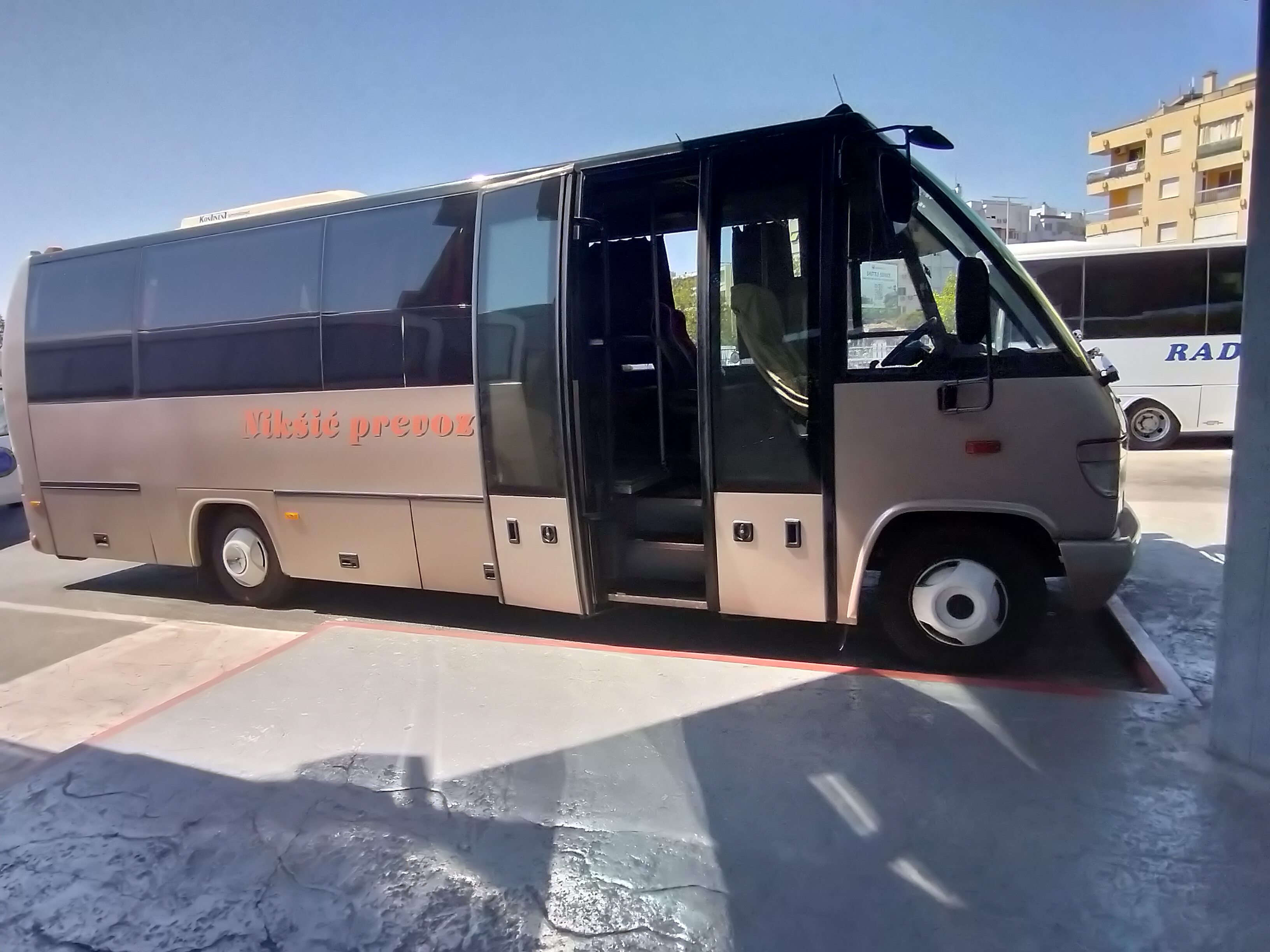 Nikšić Prevoz Bus waiting for passengers in Bus Station Podgorica,