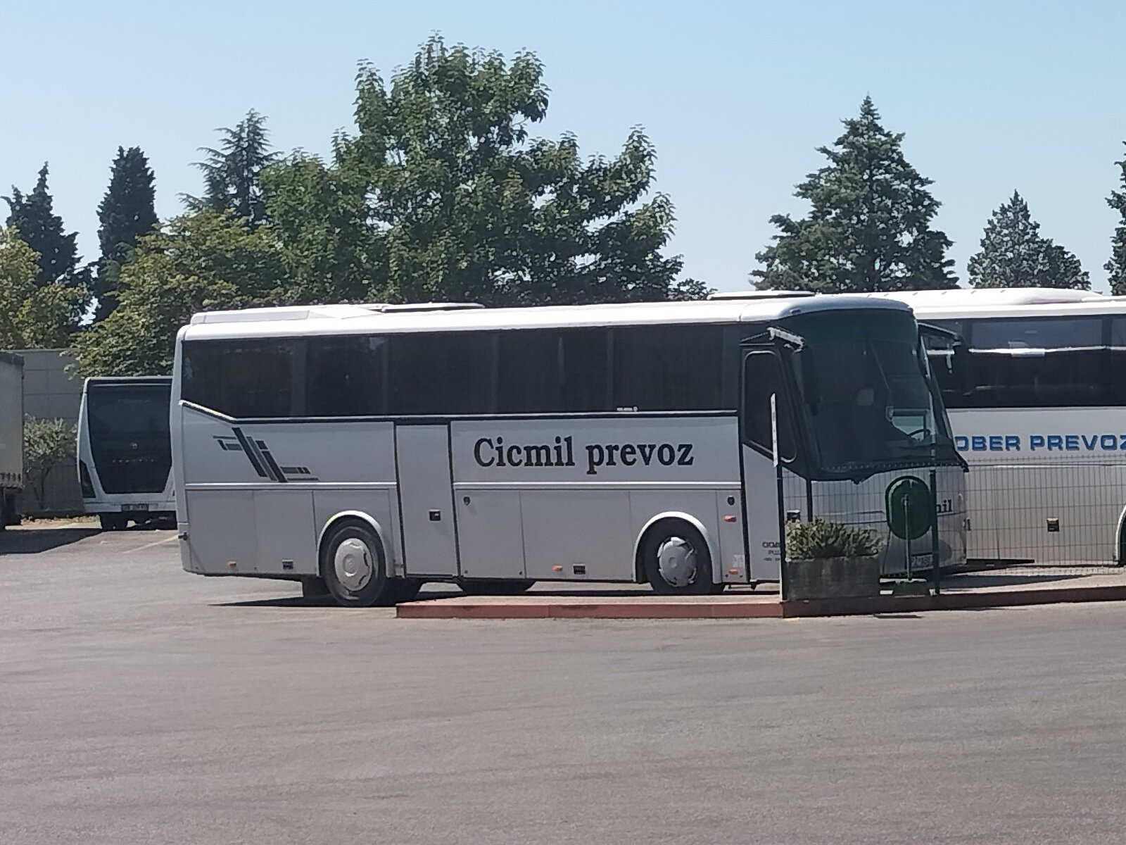 Cicmil prevoz bus waiting at Podgorica Central Bus Station