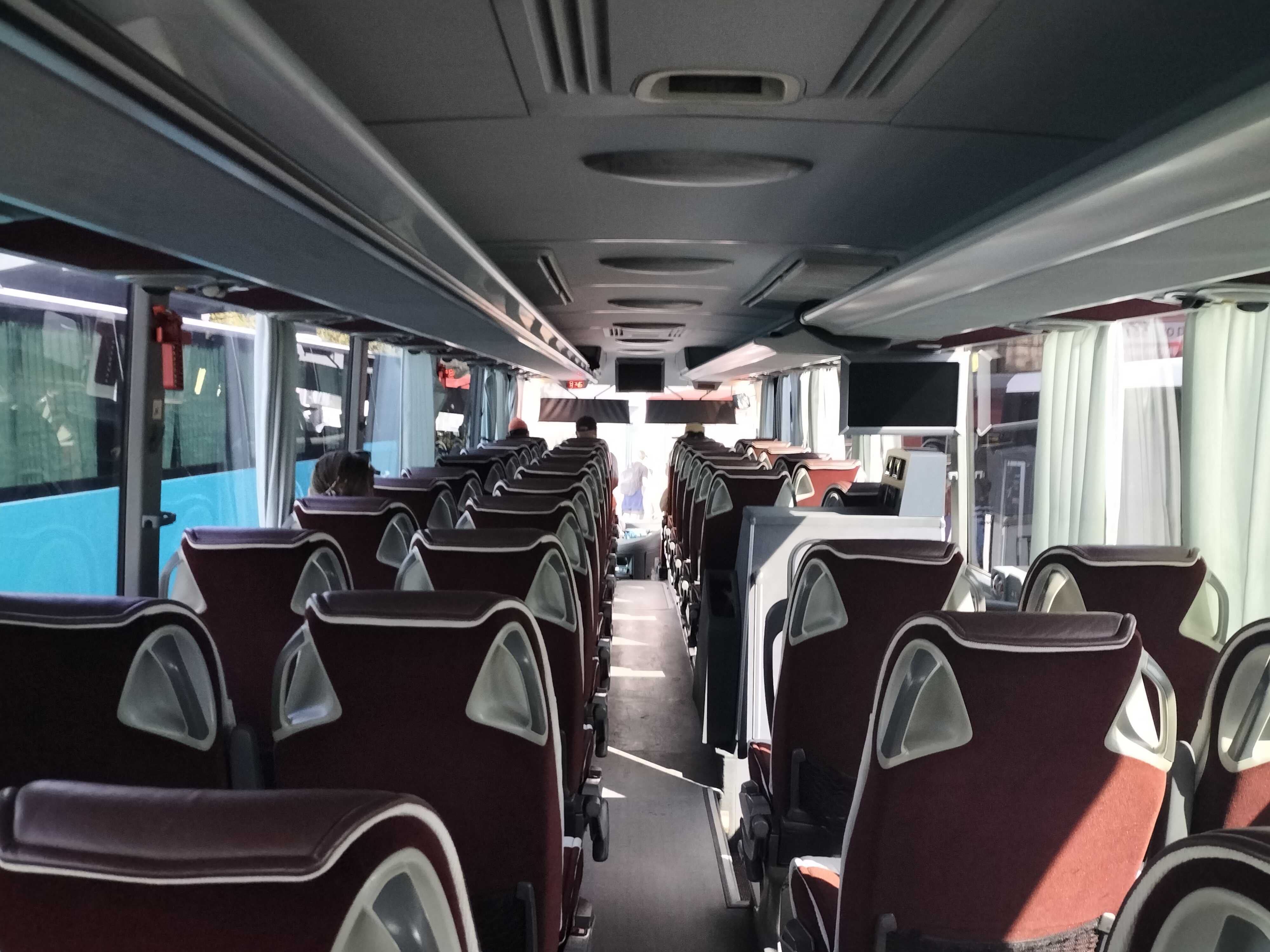 MS Tours Bus Podgorica - Podgorica Airport inside view